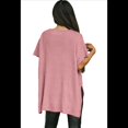 thumbnail image 3 of Suéter Holgado de Corta con Hombros Caídos para Mujer, Color Rosa, Talla M, 3 of 9