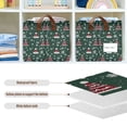 thumbnail image 4 of Yayeee Foldable Storage Basket for Shelves with Handles Waterproof Cloth Bins, Red Christmas Trees, 4 of 7
