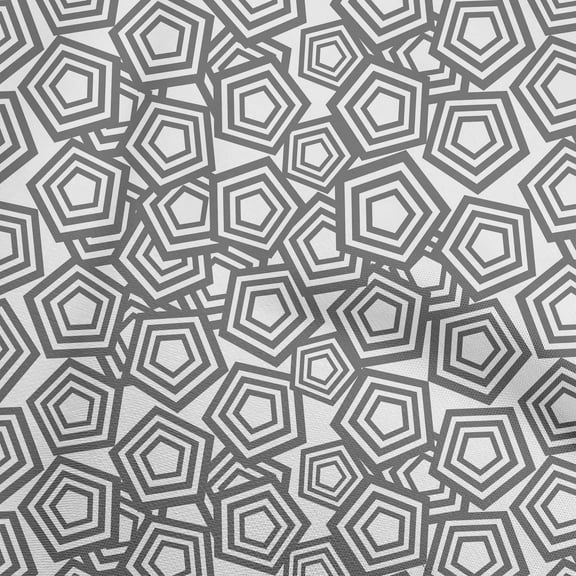 oneOone Cotton Cambric Gray Fabric Geometric Diy Clothing Quilting Fabric Print Fabric By Yard 42 Inch Wide
