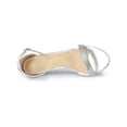 thumbnail image 4 of BLISSFUL STEP Women's Solid Color Open Toe Rhines Ankle Strap Stiletto Sandals Silver 10, 4 of 8