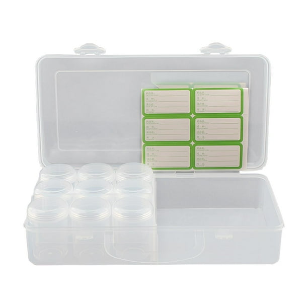 Caja de condimentos transparente, organizador de pastillas, recipiente para condimentos, pastillero, juego de botellas de condimentos para cocinar de