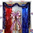 thumbnail image 5 of 4th of July Patriotic Tinsel Garland Decoration Red White Blue Metallic Chunky Glitter Tinsel for Independence Day Memorial Day Celebration Holiday Decorations, 5 of 6