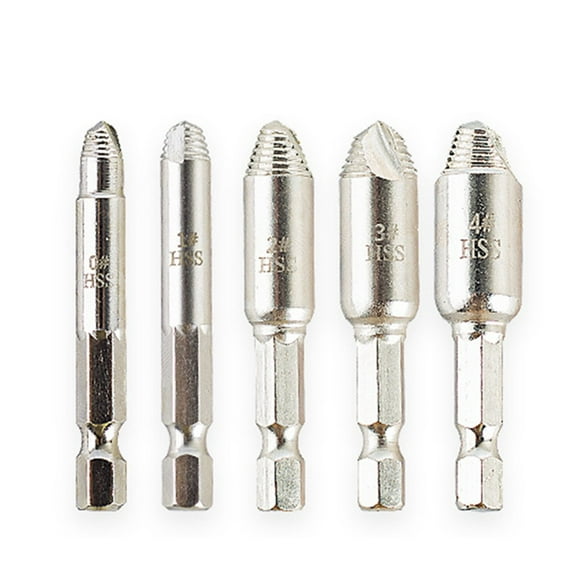 5Pcs Damaged Screw Extractor Set Stripped Screw Extractor Screw Bolt Extracto