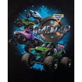 thumbnail image 4 of Centric Brands Monster Jam Boys 2-Piece Pajama Set, Viscose Spandex, Crew Neck Short Sleeve Shirt & Pants, Trucks, Sizes 6-12, 4 of 6