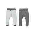 thumbnail image 2 of Little Star 100% Organic Cotton 2 Pack Baby Boy Jogger Pants, 2 of 10