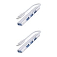 thumbnail image 1 of Docking Station USB Hub Tholdsy USB3.0 USB2.0 5Gbps LED de alta velocidad Plata Tipo-C 2piezas, 1 of 6