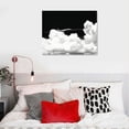 thumbnail image 4 of JRXY Canvas Wall Art Decor White cloud on black Print Pictures Poster Artwork Framed Paintings for Living Room  Bathroom Bedroom Decorations 16x12in, 4 of 4