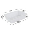 thumbnail image 2 of 4-Pack 25 L  Bus Box/Tote Box, Plastic Utility Bus Tub, White, 2 of 14