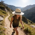 thumbnail image 3 of bestolf Sun Hat with Wide Brim Retro Hat Sun Protection Mesh Design Foldable Hat for Fishing (Light Gray ), 3 of 7