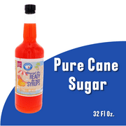 Dreamcicle Hypothermias Hawaiian Snow Cones Flavor Syrups for Drinks, Coffee, Shaved ice & Slushie, Piraguas, Raspados, Soda Flavor Syrup No Corn Syrup, Pure Cane Sugar Quart (32 fl. oz)