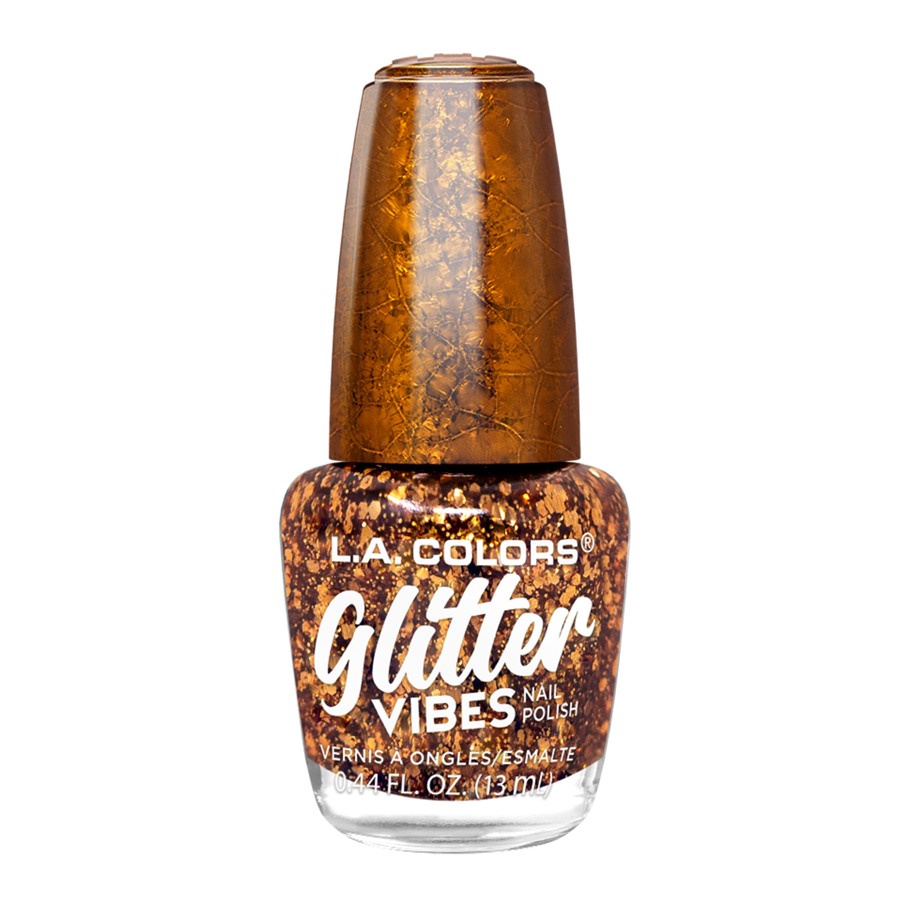 L.A. COLORS Glitter Vibes Nail Polish, Finesse, 0.44 fl oz