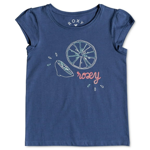 Roxy Toddler Girls Graphic Print Cotton T-Shirt True Navy 3