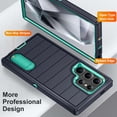 thumbnail image 4 of Decase for Samsung Galaxy S24 Ultra,Hybrid Protective Case [Hard PC + Soft TPU] Cover with Hidden Kickstand,Military Grade Shockproof Phone Case for Galaxy S24 Ultra,Darkblue+Mint, 4 of 9