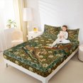 thumbnail image 4 of jejeloiu Tiger Animals Lover Bed Sheets,Jungle Animal Cheetah King Sheets For Teens Kids 4 Pieces, 4 of 7
