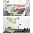 thumbnail image 5 of Saint Patrick's Day Kitchen Dish Towels for Drying Dishes Set of 4, Rainbow Clovers Green Striped Dots Waffle Weave Microfiber Hand Tea Bathroom Towels Quick Dry & Absorbent Towel 15.7x23.6, 5 of 7