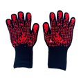 thumbnail image 2 of 1 par de guantes para barbacoa resistentes al calor, tamaño único, antideslizantes, transpirables, elásticos, con apertura de muñeca, guantes para cocinar a la parrilla, 2 of 8
