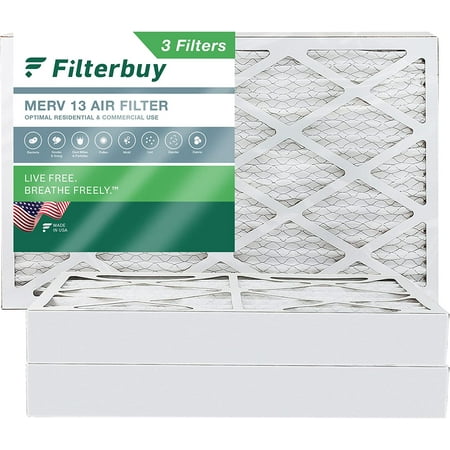 

Filterbuy 11.25x19.25x4 MERV 13 Pleated HVAC AC Furnace Air Filters (3-Pack)