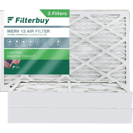 

Filterbuy 8x16x4 MERV 13 Pleated HVAC AC Furnace Air Filters (3-Pack)