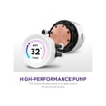 thumbnail image 4 of NZXT Kraken Elite RGB 360mm - RL-KR36E-W1 – RGB AIO CPU Liquid Cooler – Customizable LCD Display - 3 x F120RGB Core Fans Radiator Fans White LGA 1851/1700 AMD AM5 Compatible, 4 of 5