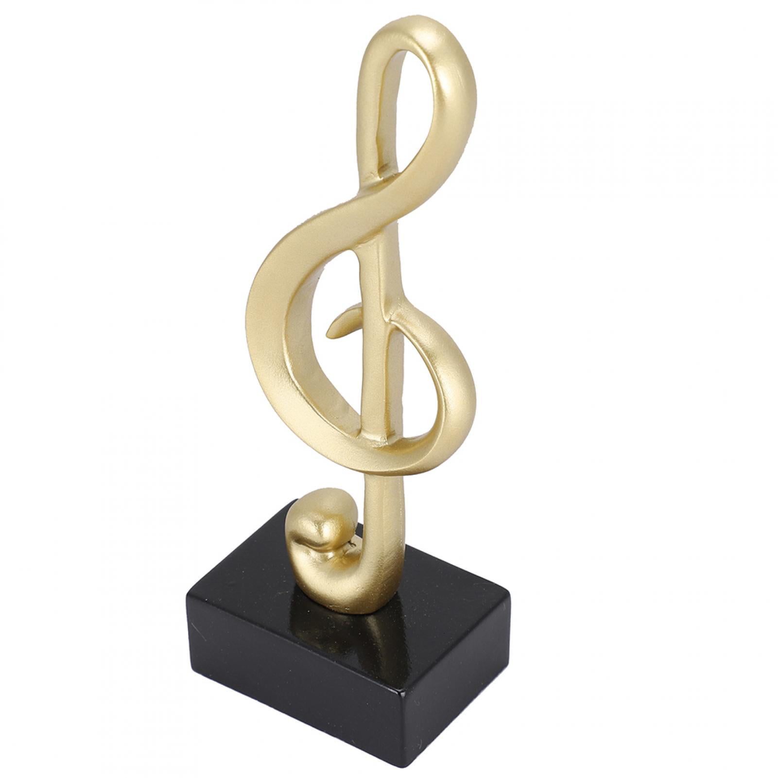 Resin Craft Musical Notes Sculpture Home Desktop Ornament Modern Abstract Statue 