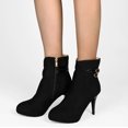 thumbnail image 4 of B91xZ Bottes de Combat pour Femmes Imperméables Randonnée Lacets Talon Bas Bottines Cheville, Noir 6.5, 4 of 5