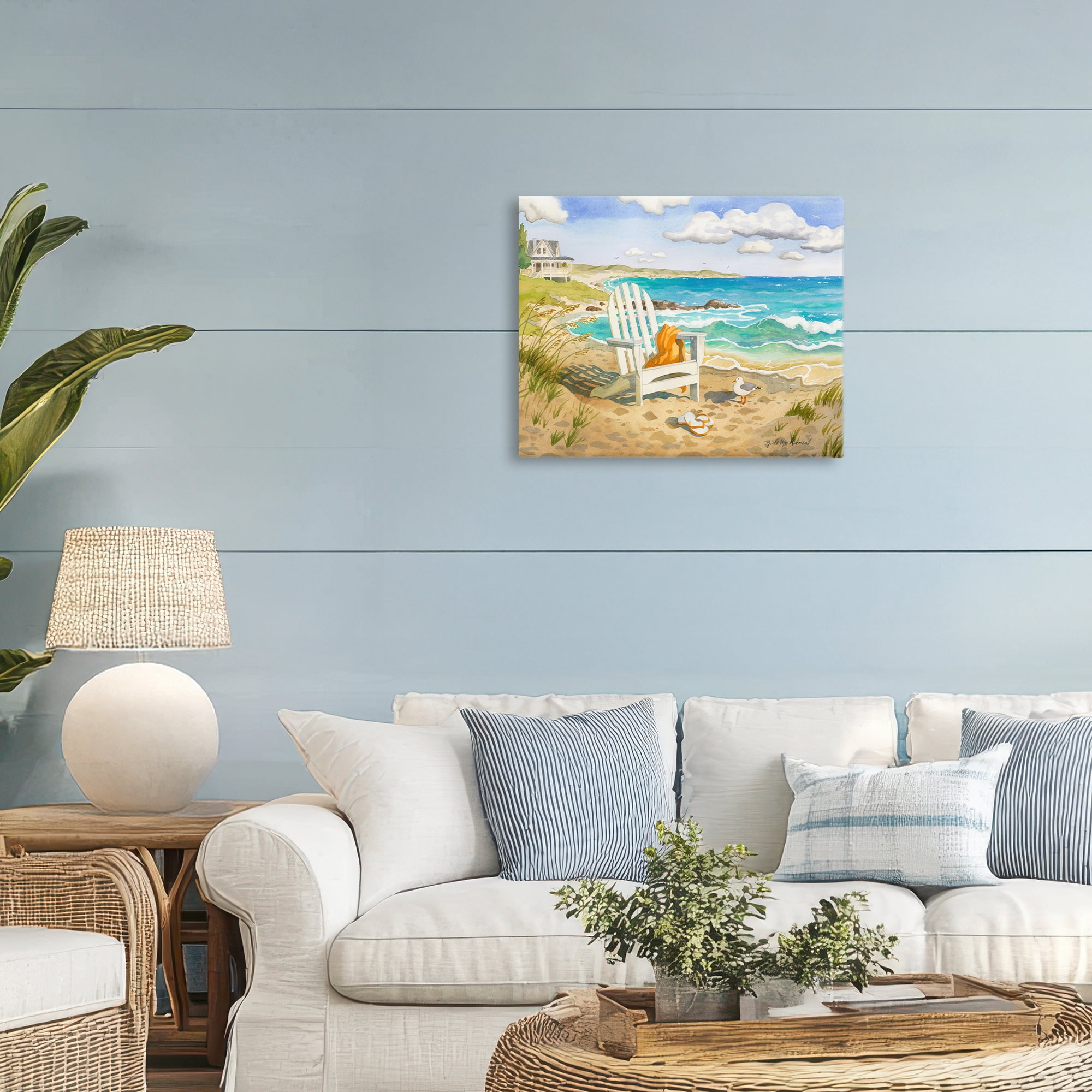 Stupell Industries Waiting For You by Beach Canvas Wall Art, design by Robin Altman