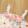 thumbnail image 5 of AURIGATE Toddler Girls Floral Strap Button Vest Tops + Shorts Outfits Set, Pink, 3-4 Years, 5 of 5