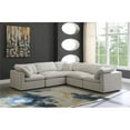 thumbnail image 2 of Maklaine Contemporary Cream Velvet Modular Sectional, 2 of 7