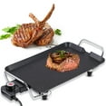 thumbnail image 1 of Table Top Grill, Cast Iron Grill Plate 1360W 220V Electric BBQ Griddle Plate  Non-stick BBQ Grill  For Dinidng Room For Camping, 1 of 8
