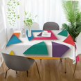 thumbnail image 3 of Yayeee Tablecloths 54" x 54" Rectangle Wrinkle Resistant Party Table Cover, Purple Triangles, 3 of 8