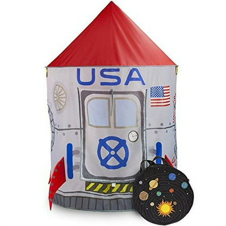 Imagination Generation Space Adventure Roarin' Rocket Play Tent with Milky Way Storage Bag