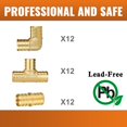 thumbnail image 4 of PEX Fittings SUNGATOR, paquete de 36 unidades, 3/4 pulgadas, sin plomo, 4 of 7