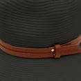 thumbnail image 6 of SAWOBUUN Women Wide Brim Sun Straw Hat with Leather Belt Foldable UV Protection Cap for Beach Travel Summer Outings, 6 of 7