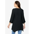 thumbnail image 2 of Woman Within Plus Size Handkerchief Hem Henley Tunic, 2 of 5