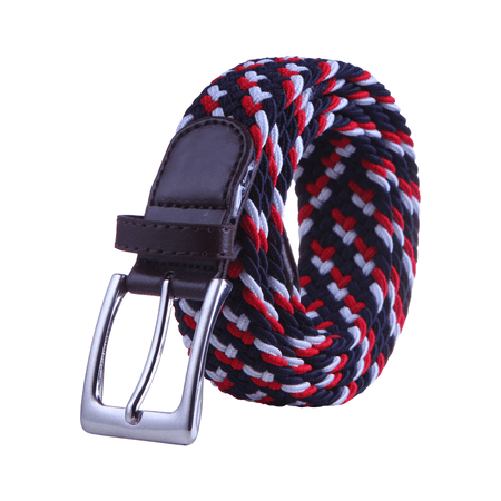 belt woven braided web hde buckle elastic mens leather silver accents belts stylight delivery coffee walmart
