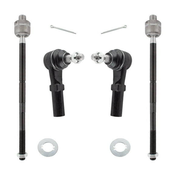 BOXI 4pcs Front Inner Outer Tie Rod End Links Replacement for Chrysler 300 2005-2010 / for Dodge Challenger 2008-2010 / Charger 2006-2010 / Magnum 2005-2008 - FIT RWD Models ONLY | EV80702 ES3571