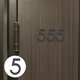 thumbnail image 1 of Números de acrílico 5 "Superficie negra mate moderna Simple para la dirección de la calle Tienda Decoración para hogar Puerta de plana 5 Macarena Números de casa flotante, 1 of 7