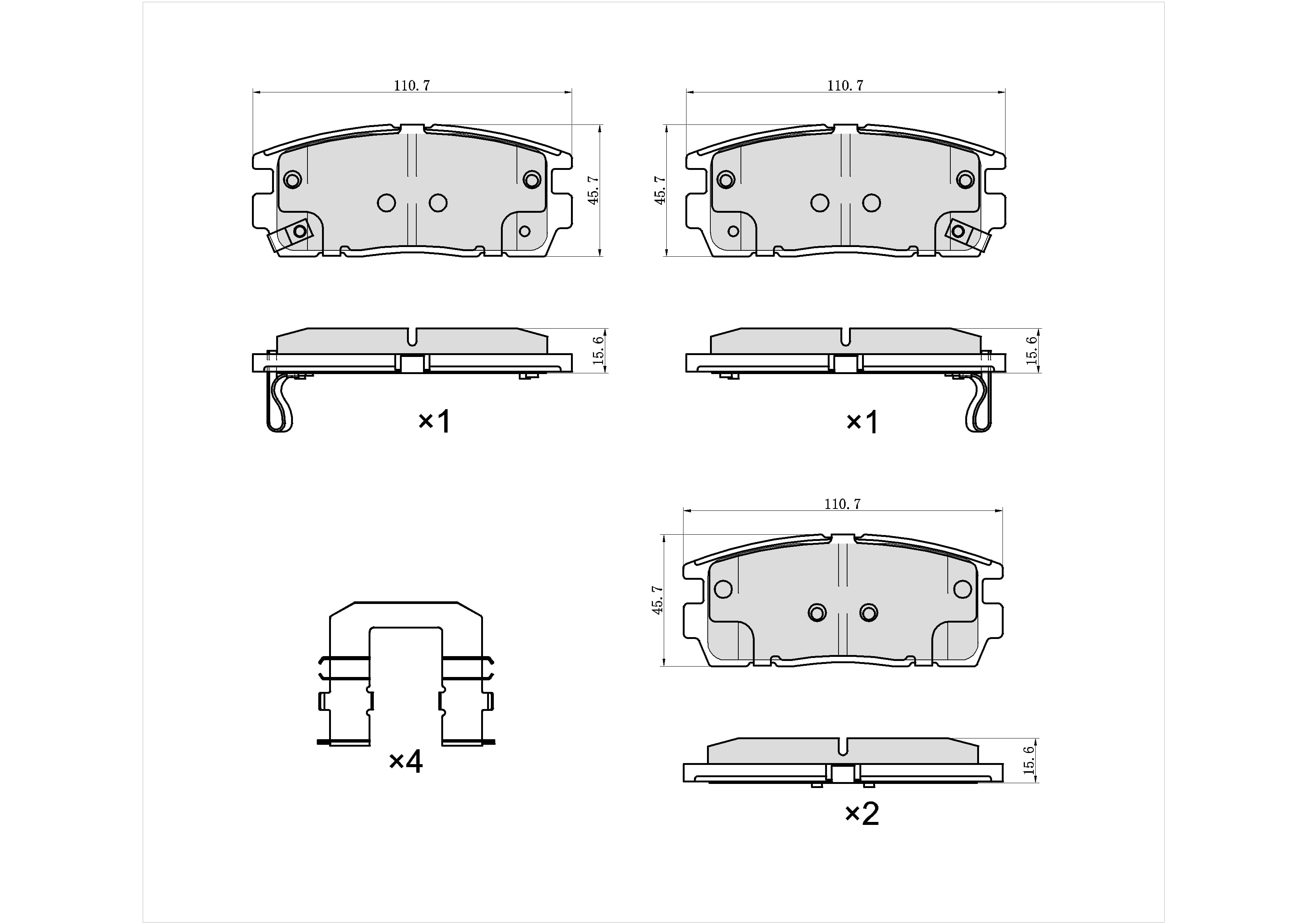 Winstop Brake Pad Set, Rear WS.1275.0.C, Chevrolet Equinox 2017-2007