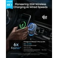 thumbnail image 4 of Anker Prime MagSafe Car Mount Charger, Qi2 25W Certified Wireless Car Charger with TEC Cooling, Strong Magnets, Air Vent Mount Compatible for iPhone 17-12 Series, 4 of 7