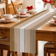 thumbnail image 5 of Brown Wood Grain Table Runner - 72 Inch Long Country Retro Wooden Plank Farmhouse Cotton and Linen Blended Dress Scarves Farmhouse Table Runner for Kitchen Dining, Coffee Table, 13" x 72", 5 of 8