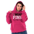 thumbnail image 3 of I Wear Pink For The Cure Warrior Hoodie Sweatshirt Women Brisco Brands S, 3 of 6