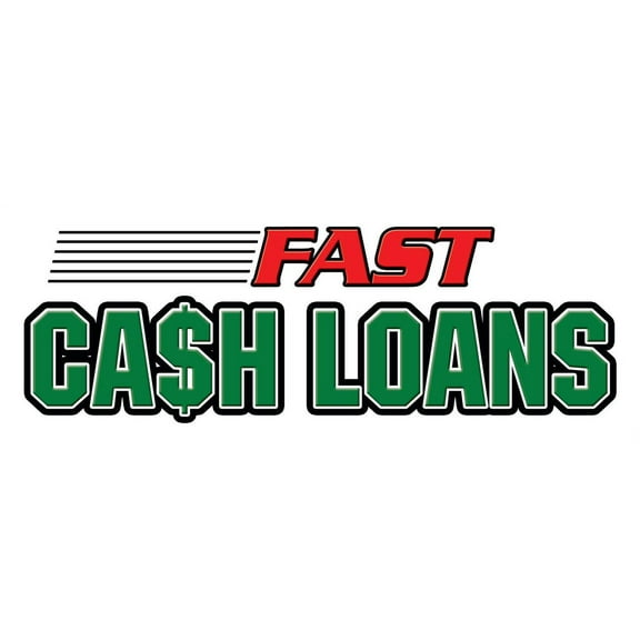 12" FAST CASH LOANS DECAL sticker pawn shop  loan