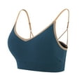thumbnail image 3 of Darzheoy Sports Bras for Women Ruched Sports Bras Seamless Bras Padded Workout Tops Support Crop Tops One Size, 3 of 3