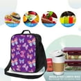 thumbnail image 4 of Pofeuu Bright Butterflies Print Lunch Bag Women Insulated Lunch Box Reusable Leakproof Large Spacious Cooler Tote for Women Men, 4 of 7