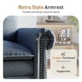 thumbnail image 3 of Sophia&William Modular Sectional Sofa Couch Set, U-shaped Linen Cloud Couch 6-Seat Retro Nailhead Trim Cloud Sofa Set with 4 Pillows for Living Room, Cyan, 3 of 9