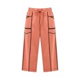 thumbnail image 3 of HongQid Womens Casual Capri Pants Elastic Waist Barrel Wide Leg Summer Trousers with Pockets, 3 of 6