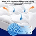 thumbnail image 4 of Cooling Extra Thick Full Size Mattress Topper White, Thick Mattress Pad and Full Mattress Protector for Back Pain, Full Mattress Topper with Deep Pocket Mattress Cover Full, 4 of 10