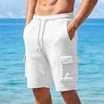 thumbnail image 2 of Cargo Shorts Men Men's Shorts Mens Athletic Shorts Y2k Sweatshorts Mens Chinos Short Dress Shorts Drawstring Elastic Waist Summer Shorts Summer Beach Lounge Shorts, 2 of 4