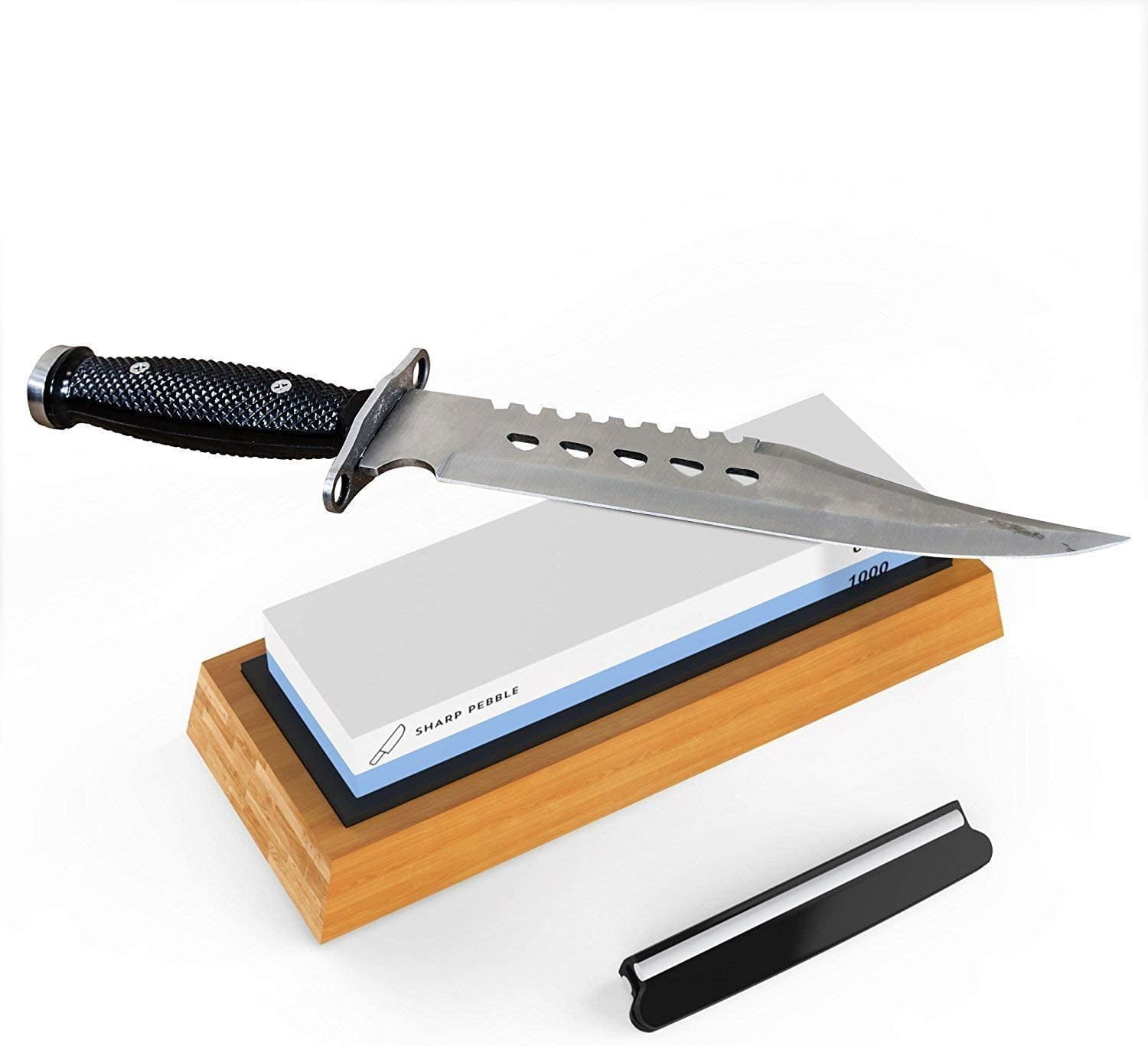 Sharp Pebble Puck/Disk - Axe/Hatchet Large Sharpening Stone- Whetstone Blade & Tool Sharpener- Dual Grit Multipurpose Waterstone Sharpener with Ba