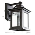 thumbnail image 5 of SAFAVIEH Gorgen Electric Outdoor Wall Lantern, Black, 5 of 6